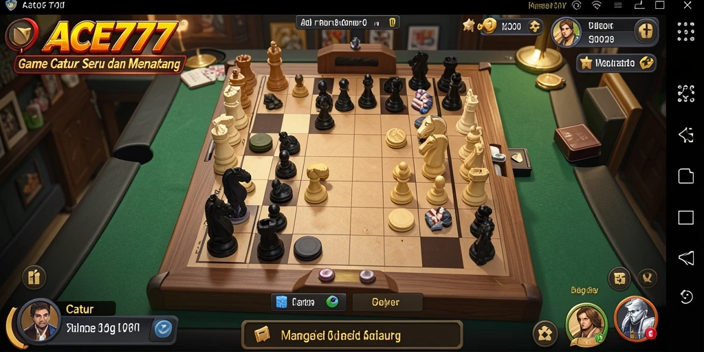 Tampilan antarmuka game Catur ACE777 yang menarik dan fungsional.
