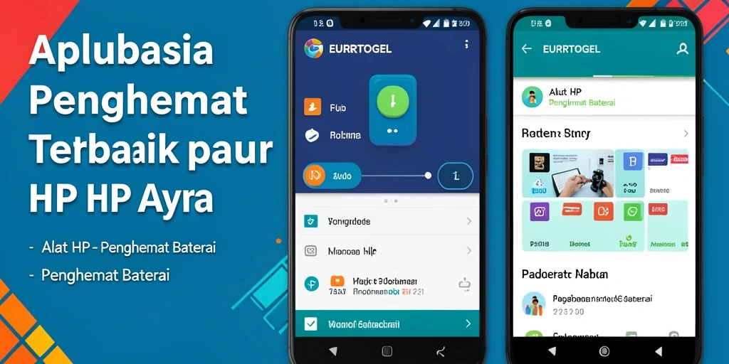 Antarmuka utama aplikasi EUROTOGEL yang menampilkan fungsi penghemat baterai.