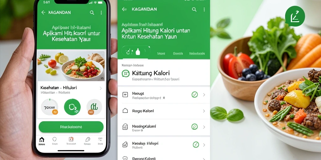 Antarmuka KAGANDAN untuk hitung kalori yang user-friendly.