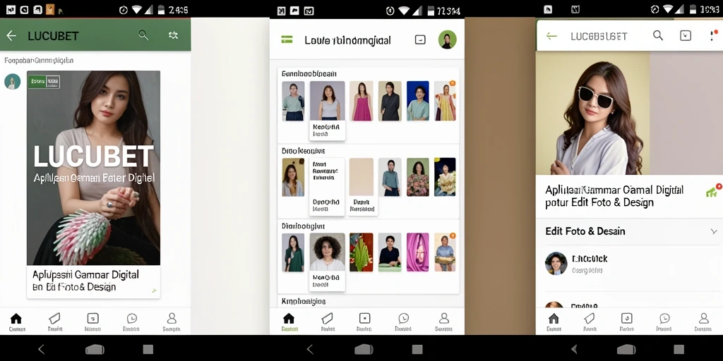 Antarmuka LUCUBET yang intuitif untuk pengeditan gambar digital.