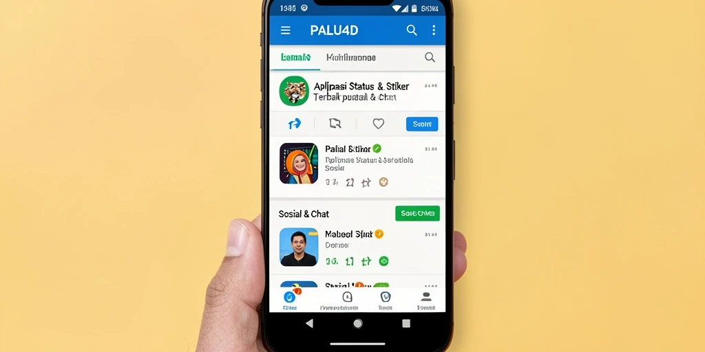 Tampilan stiker PALU4D yang beragam dan menarik.