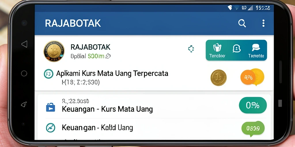 Antarmuka RAJABOTAK menampilkan grafik pergerakan kurs mata uang dengan jelas.