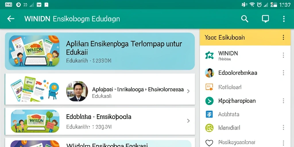 Antarmuka aplikasi WINIDN yang menarik dan informatif.